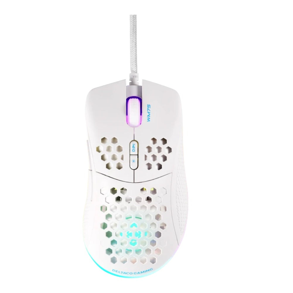 Deltaco Gaming Maus WM75 USB RGB weiß - Optisch - Maus