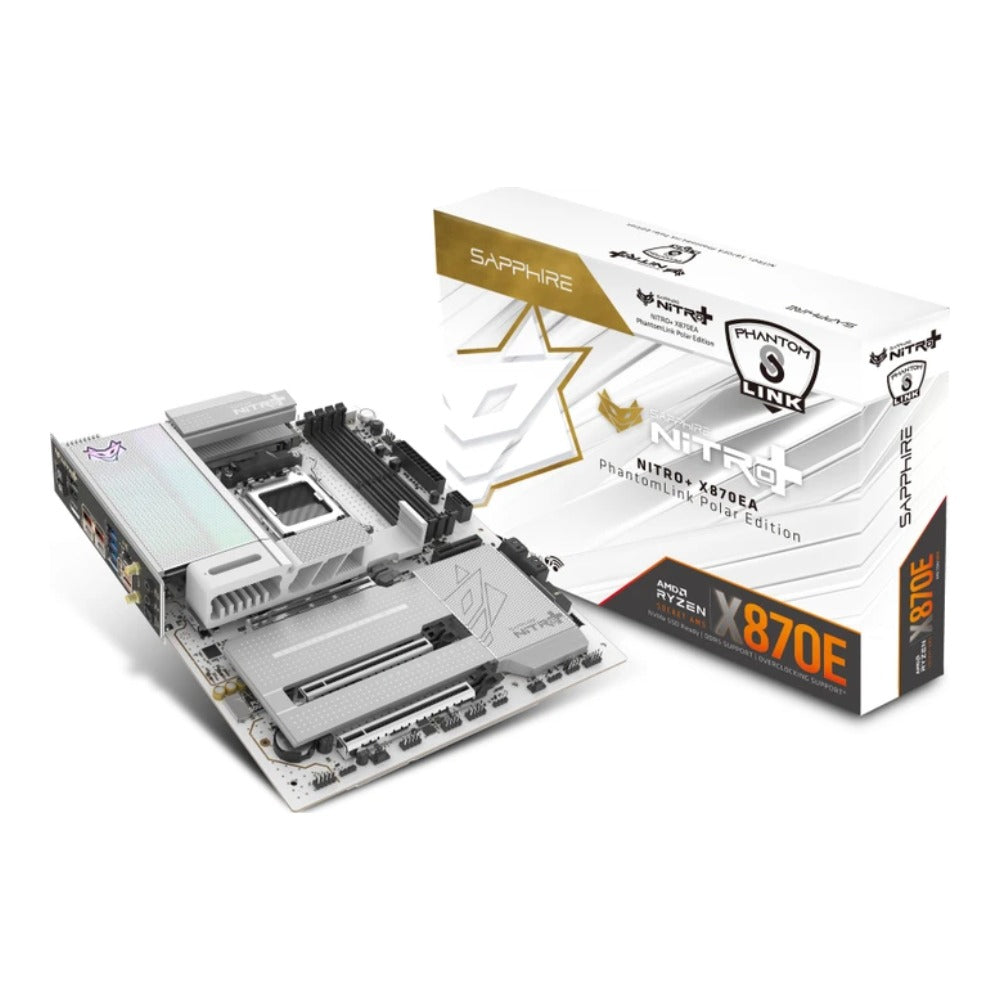 Sapphire NITRO+ X870EA Phantomlink Polar - AMD Sockel AM5 (Ryzen Zen4) - Mainboard