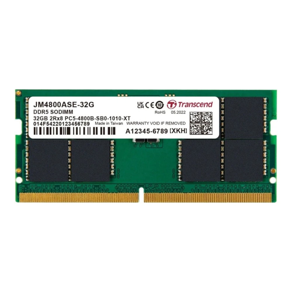 Transcend JetRam JM4800ASE - 32G - 32 GB - 1 x 32 GB - DDR5 - 4800 MHz - 262 - pin SO - DIMM - Arbeitsspeicher