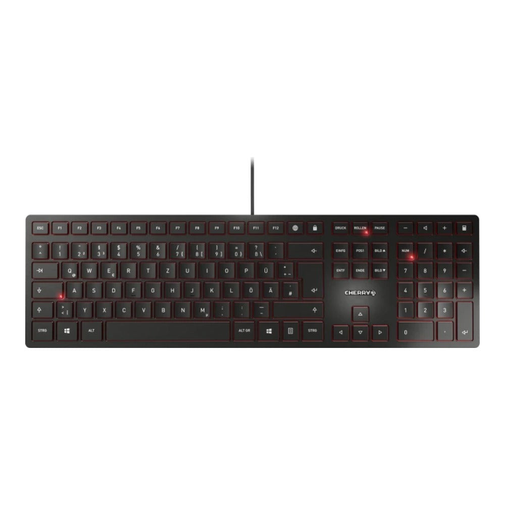 Cherry KC 6000 Slim - Volle Größe (100%) - Kabelgebunden - USB - QWERTY - Schwarz - Tastatur