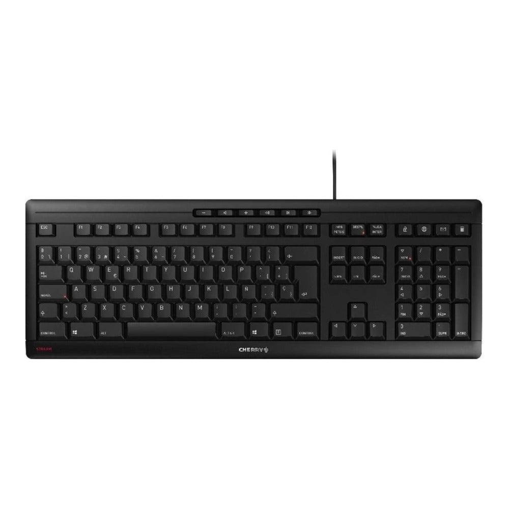 Cherry Contour Design STREAM - Volle Größe (100%) - Kabelgebunden - USB - Mechanischer Switch - QWERTY - Schwarz - Tastatur