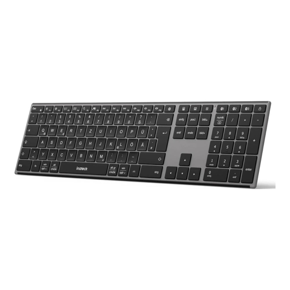 Inateck Keyboard ergonomic design QWERTZ grau - Tastatur