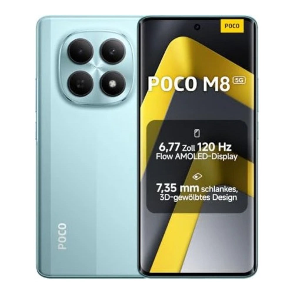 Xiaomi POCO M8 5G Smartphone 17,2 cm (6,77") AMOLED 8 GB RAM 512 GB Grün 5520 mAh - 512 GB - Mobiltelefon