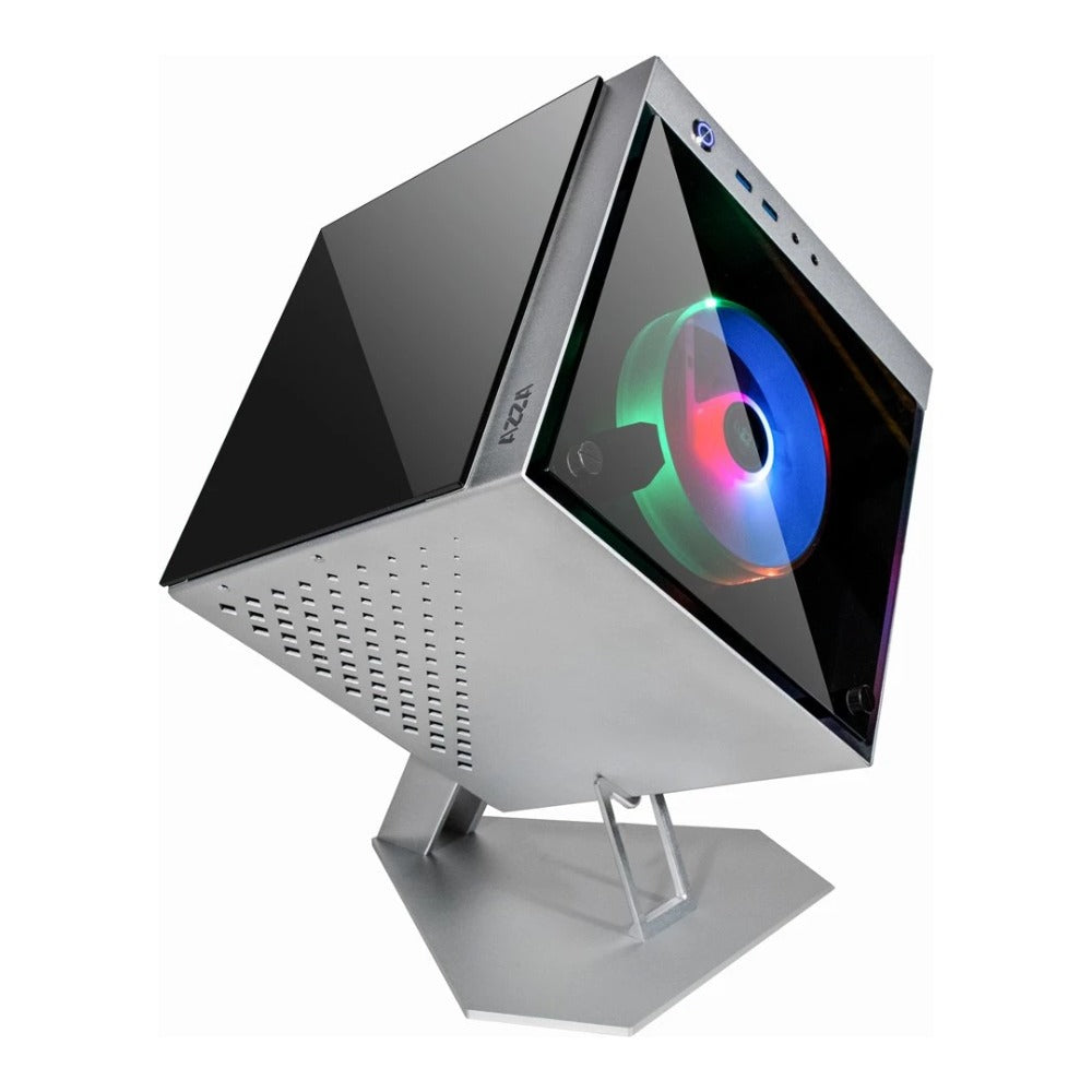 AZZA CUBE MINI 805 - Cube - PC - Silber - Mini - ATX - Aluminium - Gehärtetes Glas - Multi - Cube-Gehäuse