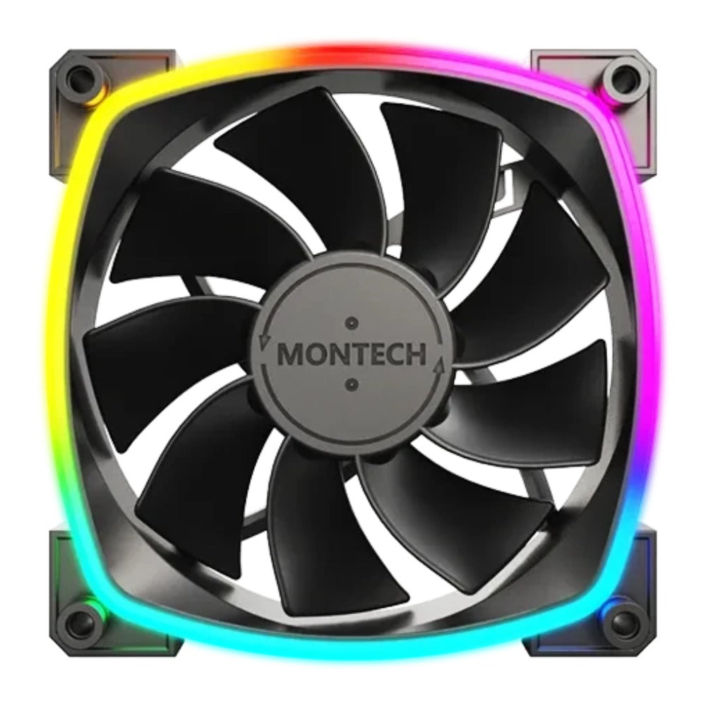MONTECH RX120 PWM 120x120x25 schwarz 120 mm - Gehäuse - 27 dB - Kühler