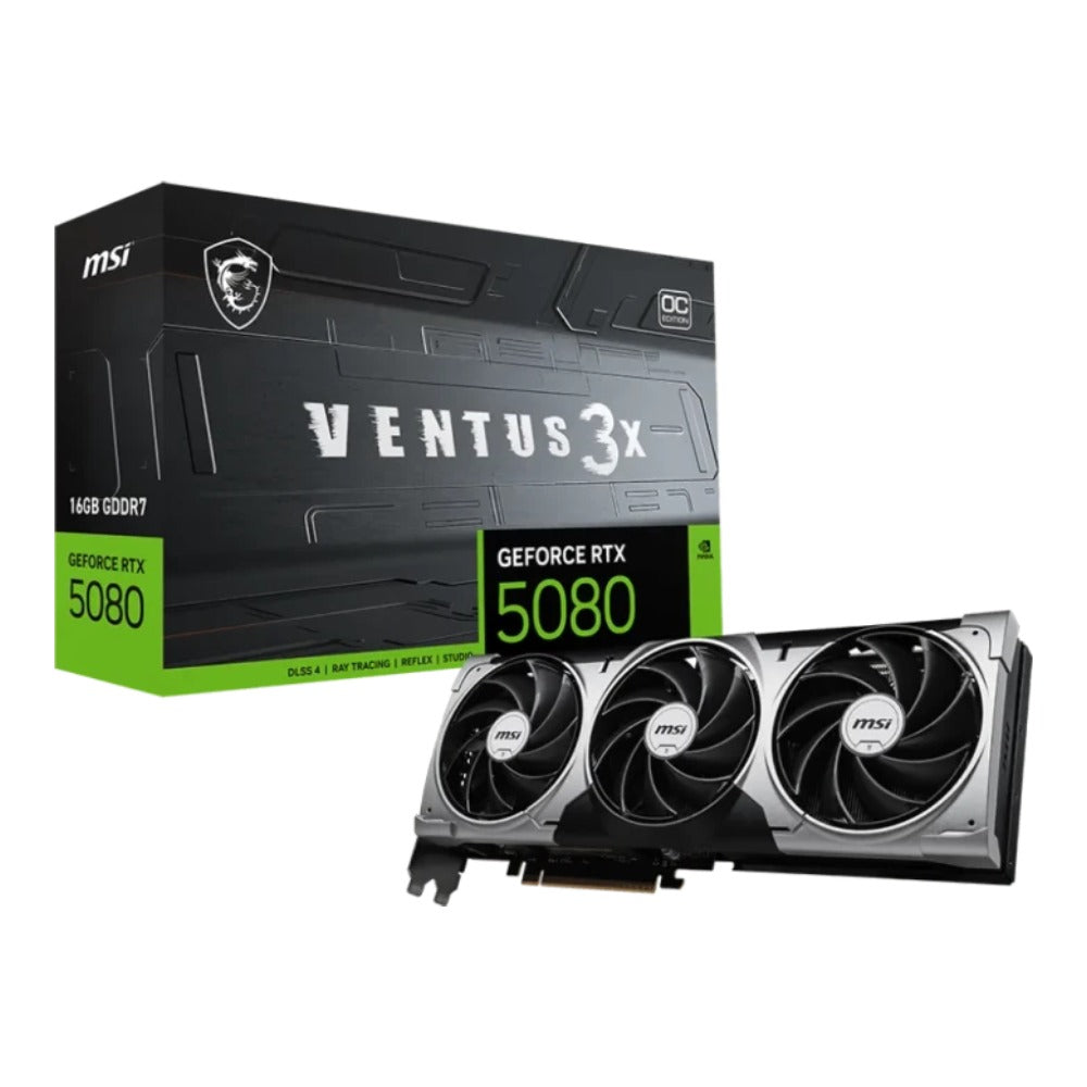 MSI GeForce RTX 5080 16G VENTUS 3X OC BLACK - 16.384 MB - Grafikkarte
