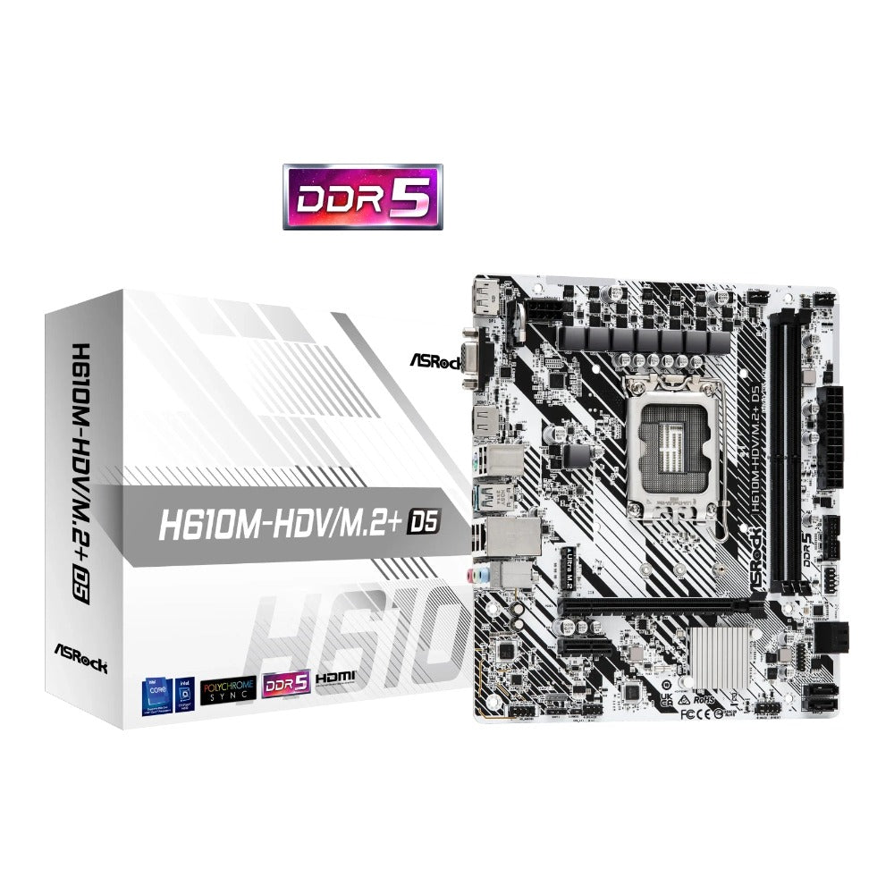 Asrock - H610M-HDV/M.2+ D5 - Mainboard