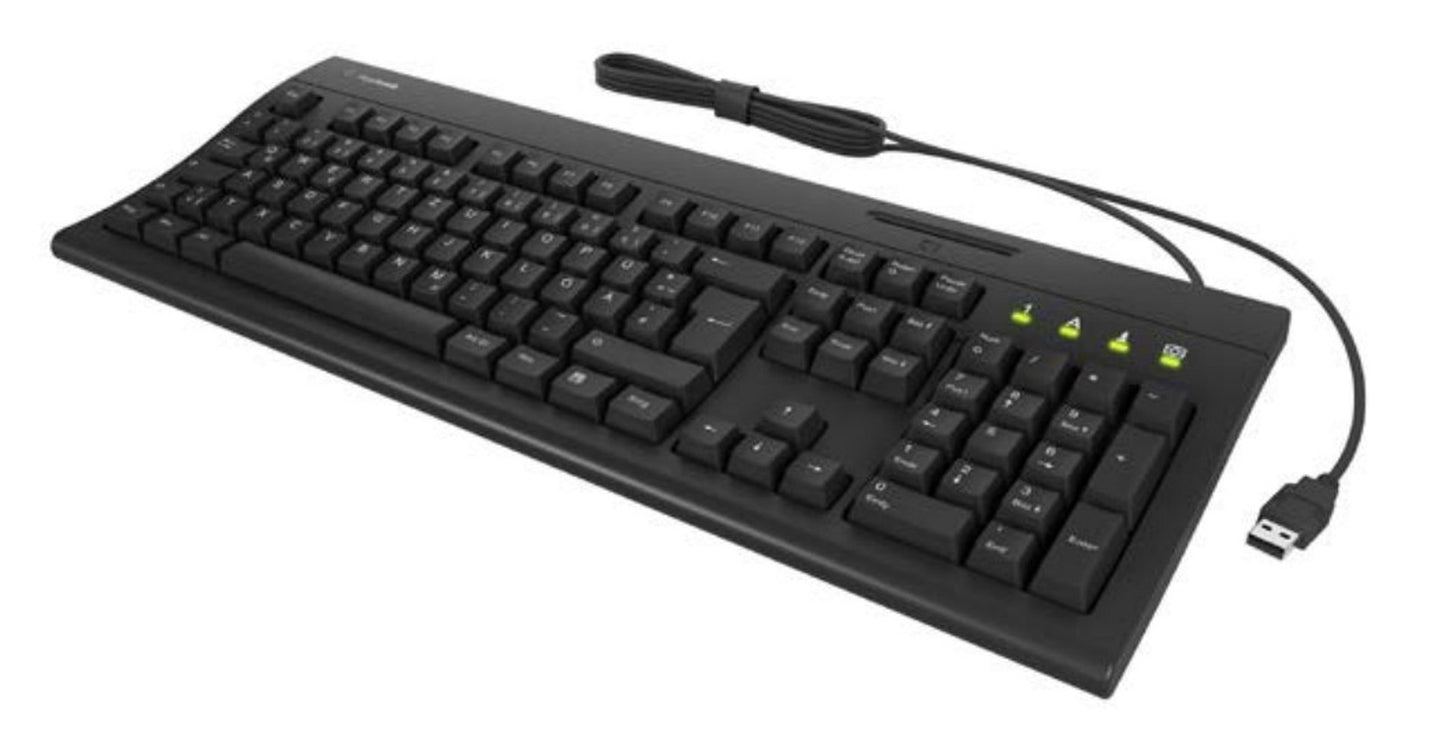 KeySonic KSK - 8041U - CR mechanisch Full - Size Tastatur Cardreader - QWERTZ - Tastatur