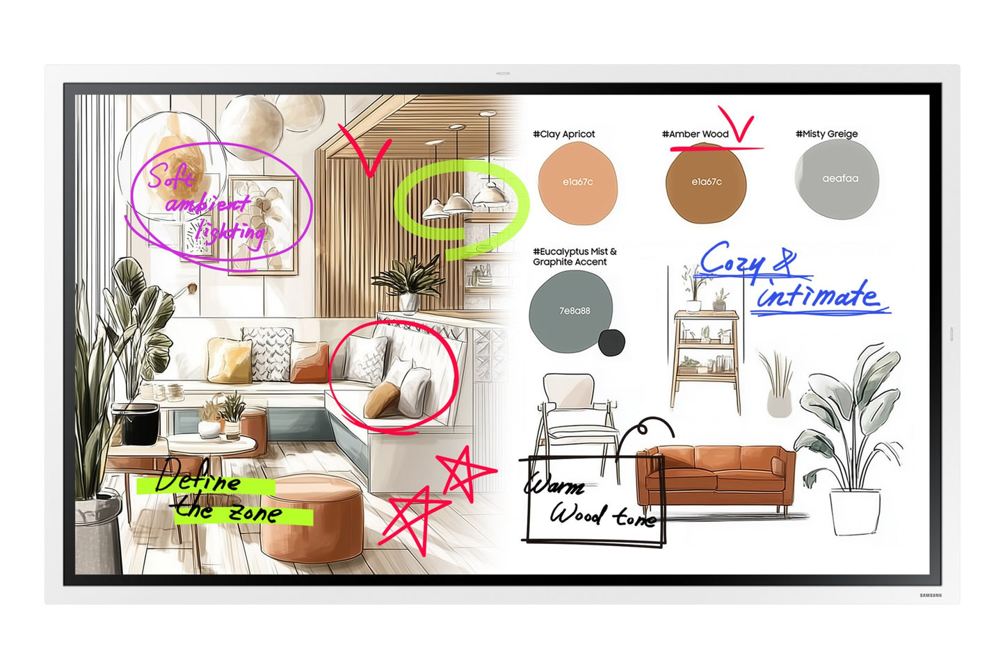 Samsung Flip WM55FX - 55" Diagonalklasse - 139,7 cm - Monitor