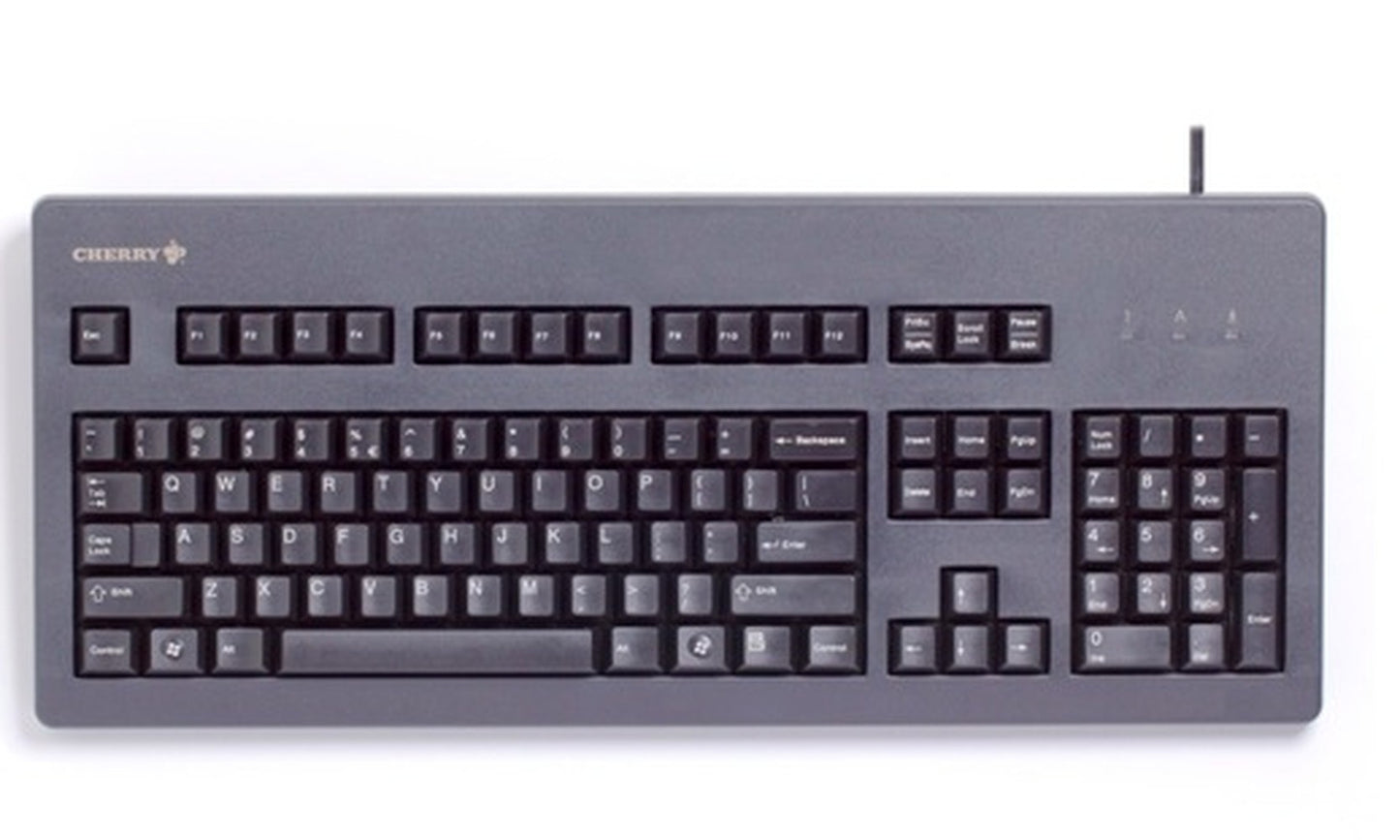 Cherry Classic Line G80 - 3000 - Laser - 105 Tasten QWERTZ - Schwarz - Tastatur