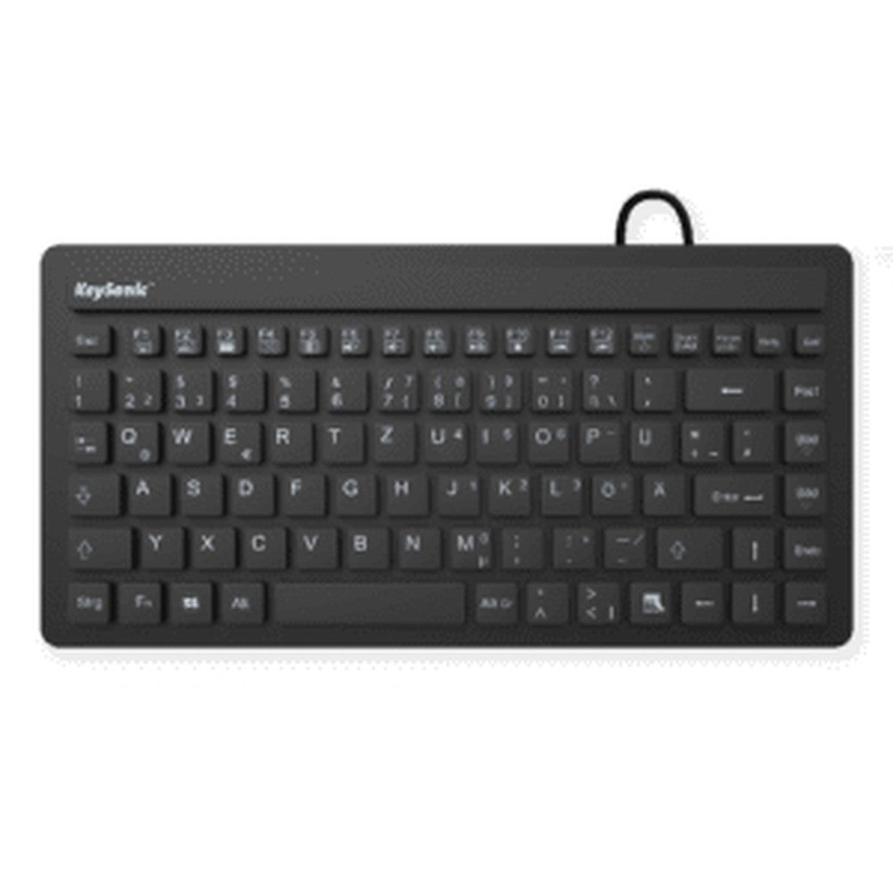 KeySonic KSK - 3230IN (DE) Mini - Industrie Tastatur - USB - schwarz - wasserdicht IP68 - Mini - Kabelgebunden - USB - QWERTZ - Schwarz - Tastatur