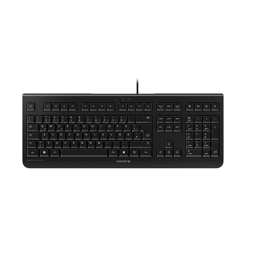 Cherry KC 1000 - Laser - 105 Tasten QWERTZ - Schwarz - Tastatur