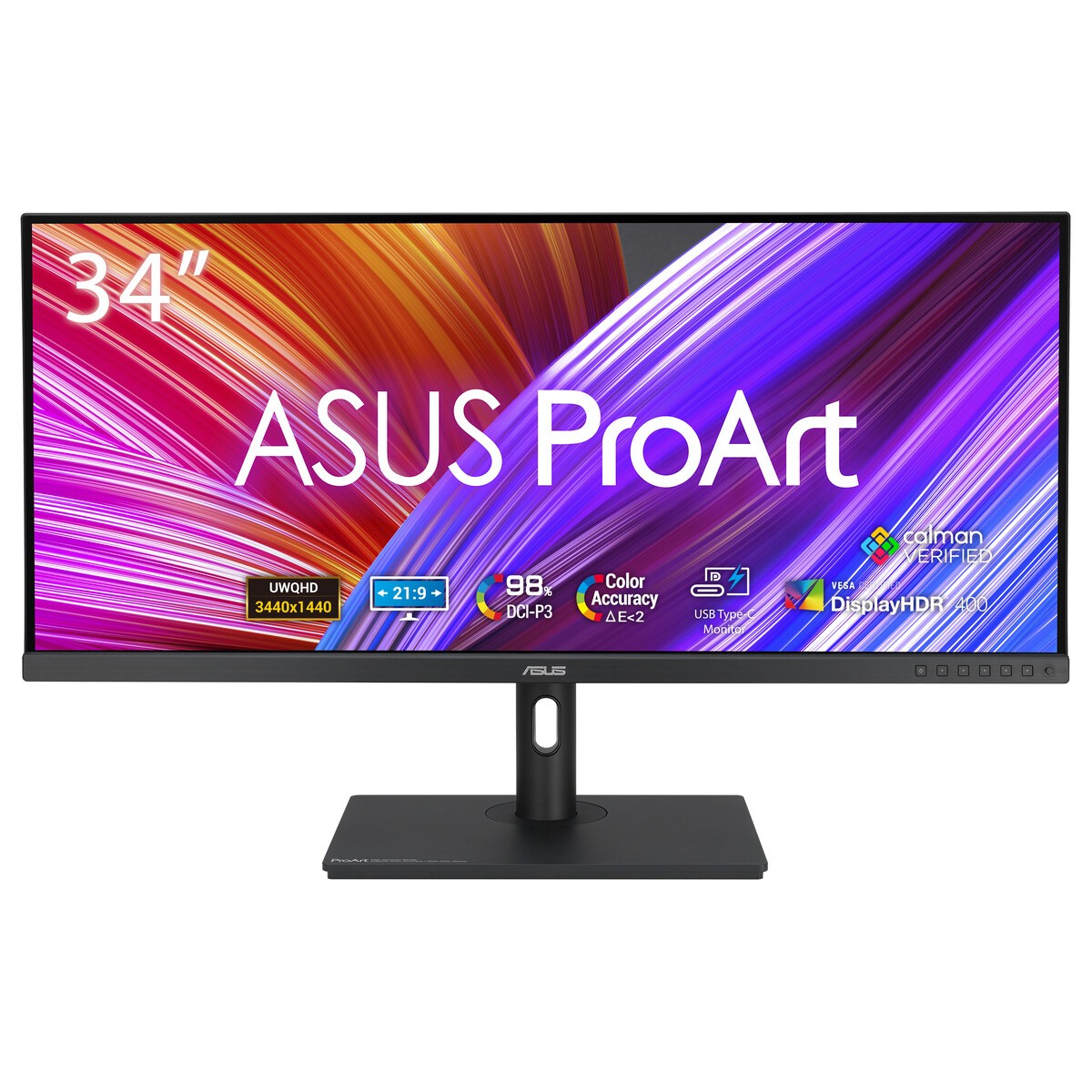 ASUS ProArt PA348CGV - 86,4 cm (34") - 3440 x 1440 Pixel - UltraWide Quad HD - 2 ms - Schwarz - Monitor