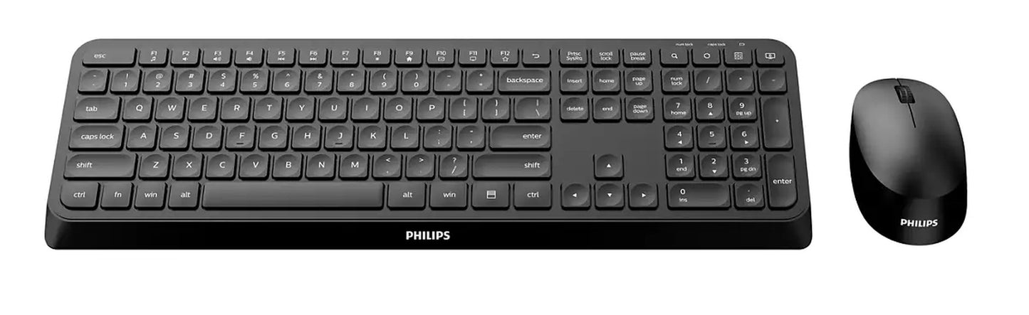 Philips 3000 series SPT6307B/26 - Volle Größe (100%) - Kabellos - RF Wireless - QWERTZ - Schwarz - Maus enthalten - Tastatur