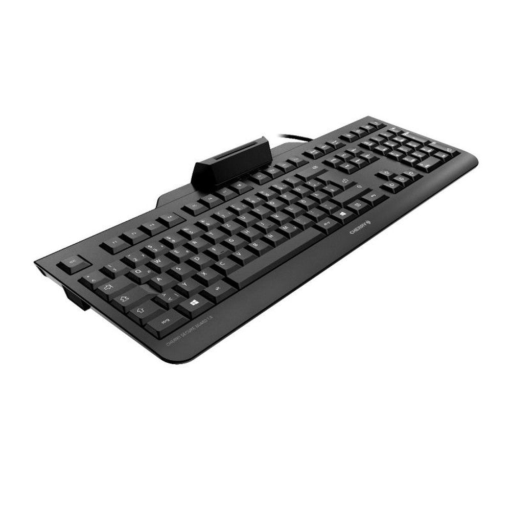 Cherry SECURE BOARD 1.0 Kabelgebundene Chipkarten Tastatur - Schwarz - USB (QWERTZ - DE) - Volle Größe (100%) - Kabelgebunden - USB - Mechanischer Switch - QWERTZ - Schwarz - Tastatur
