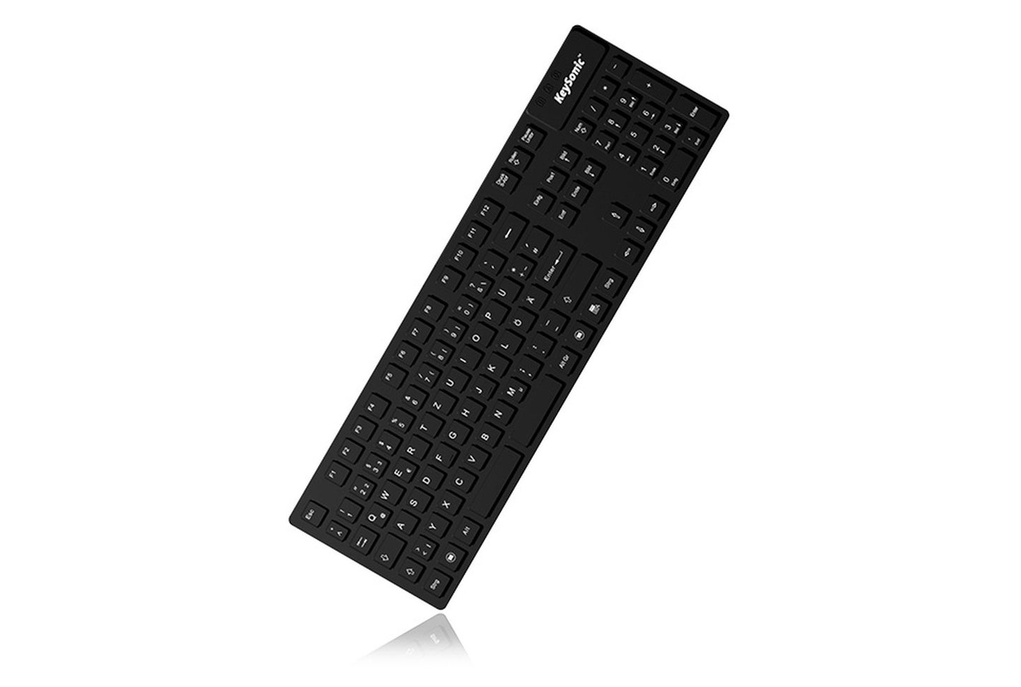 KeySonic ICY BOX KSK - 8030IN - Volle Größe (100%) - Kabelgebunden - USB - Mechanischer Switch - QWERTY - Schwarz - Tastatur