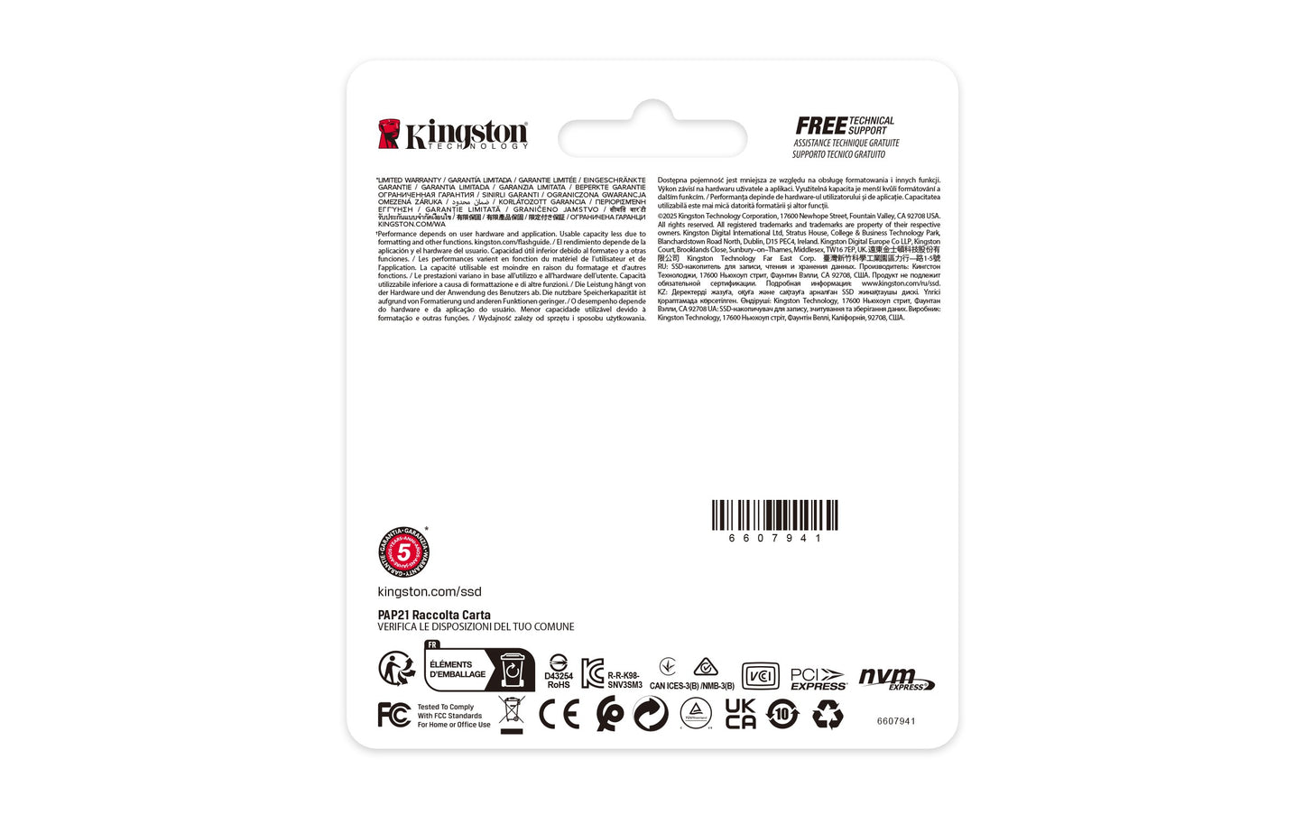 Kingston NV3 - 500 GB - intern - M.2 2230 - PCIe 4.0 x4 (NVMe) - M.2 2230/PCIe 4.0 NVMe/5000MBs Read - SSD