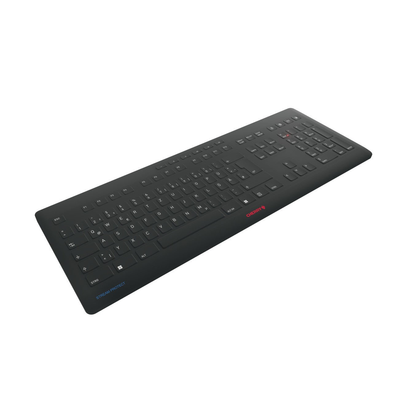 Cherry Contour Design Stream - Verkabelt & Kabellos - RF kabellos + USB - QWERTZ - Schwarz - Tastatur