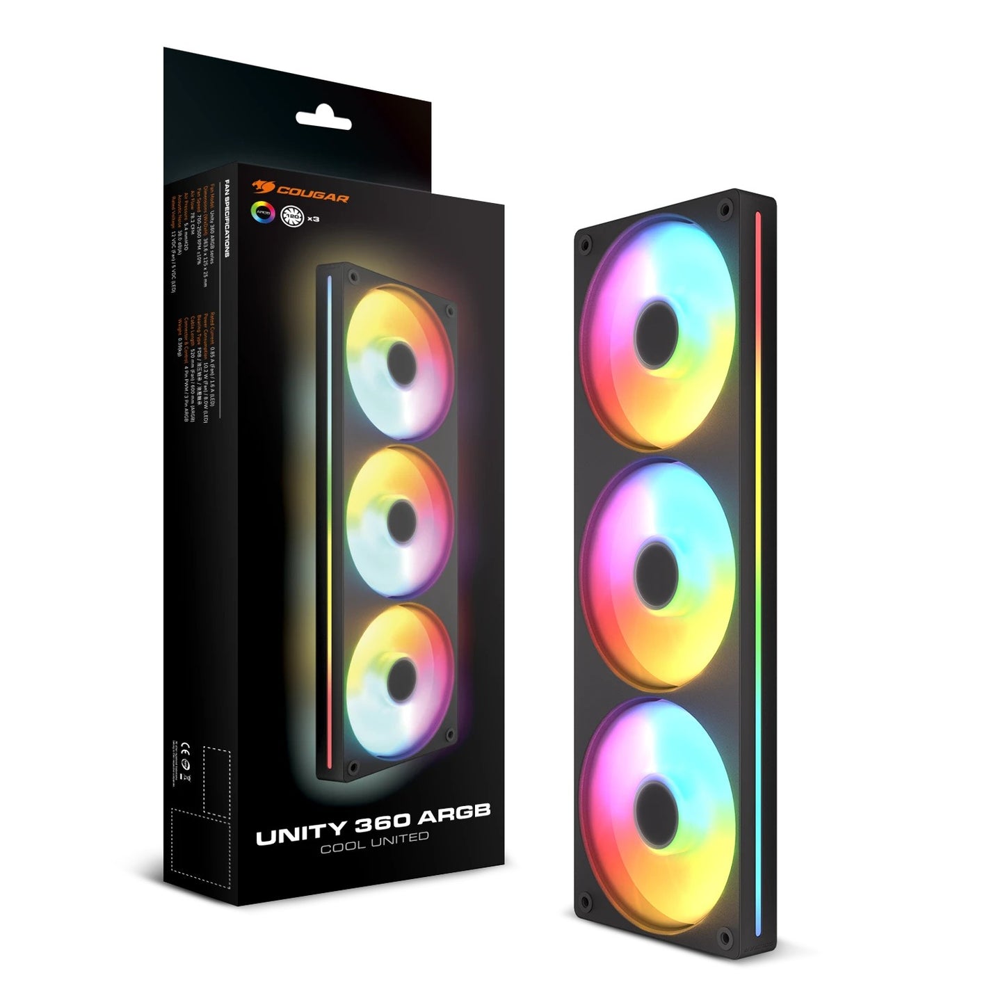 Cougar Forward - Luefter Unity360 - FB 360 ARGB PWM schwarz - Kühler