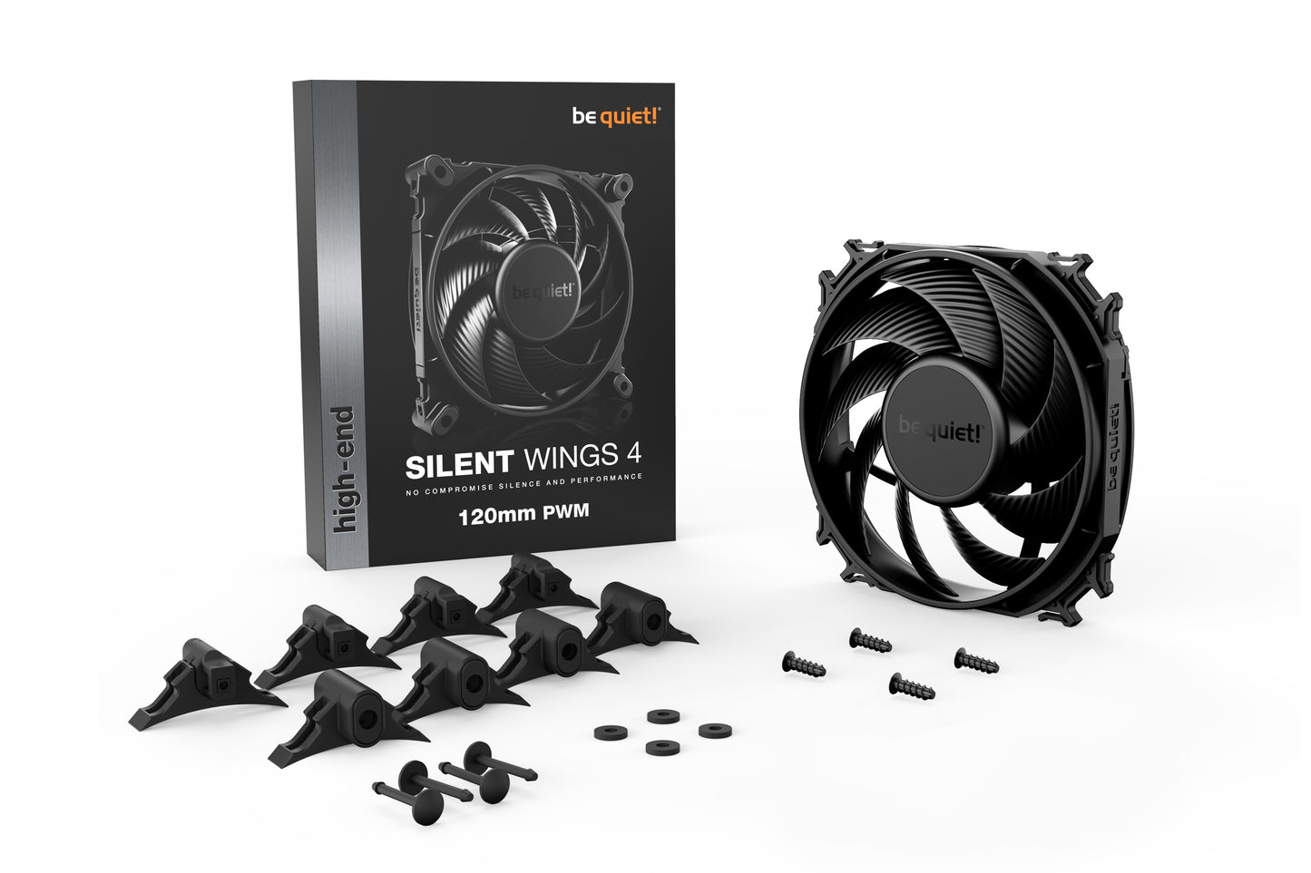 Be Quiet! SILENT WINGS 4 | 120mm PWM - Ventilator - 12 cm - 1600 RPM - 82,74 m³/h - Schwarz - Kühler