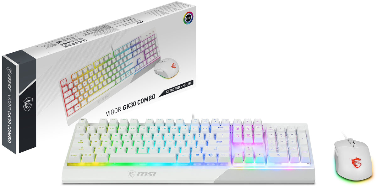 MSI S11 - 04DE305 - CLA - Kabelgebunden - USB - Mechanischer Switch - QWERTZ - RGB - LED - Weiß - Tastatur
