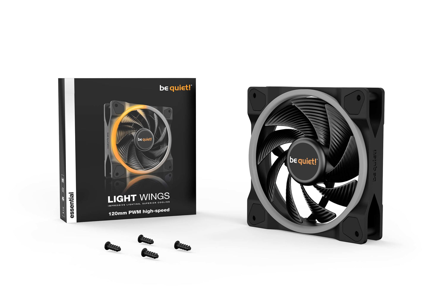 Be Quiet! Light Wings | 120mm PWM high - speed - Ventilator - 12 cm - 2500 RPM - 88,86 m³/h - Schwarz - Kühler