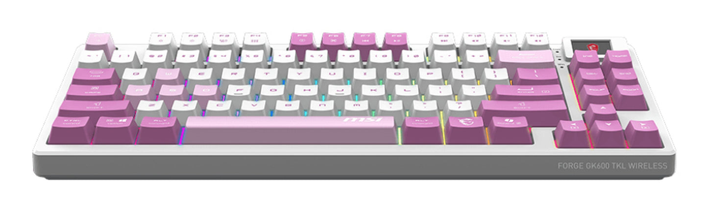 MSI FORGE GK600 TKL W Violet Gaming Keyboard retail - Tastatur