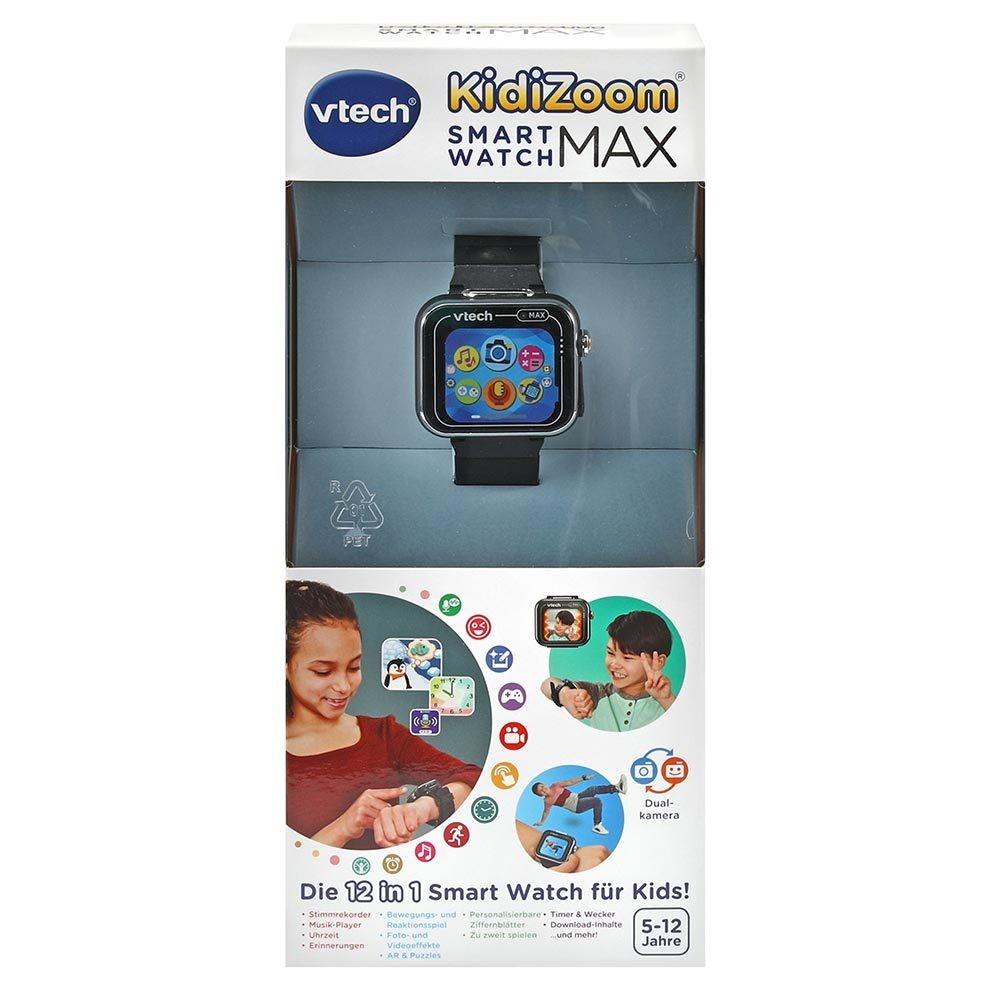 VTech KidiZoom Smart Watch MAX schwarz - Kinder - 5 Jahr(e) - 90 g - Schwarz - Smartwatch