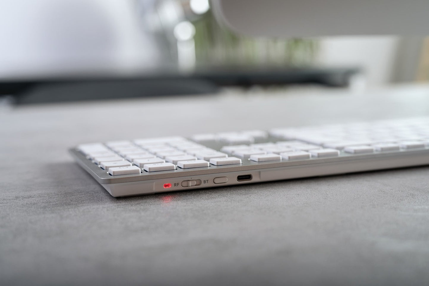 Cherry KW 9100 SLIM FOR MAC - Verkabelt & Kabellos - USB + Bluetooth - QWERTZ - Silber - Tastatur