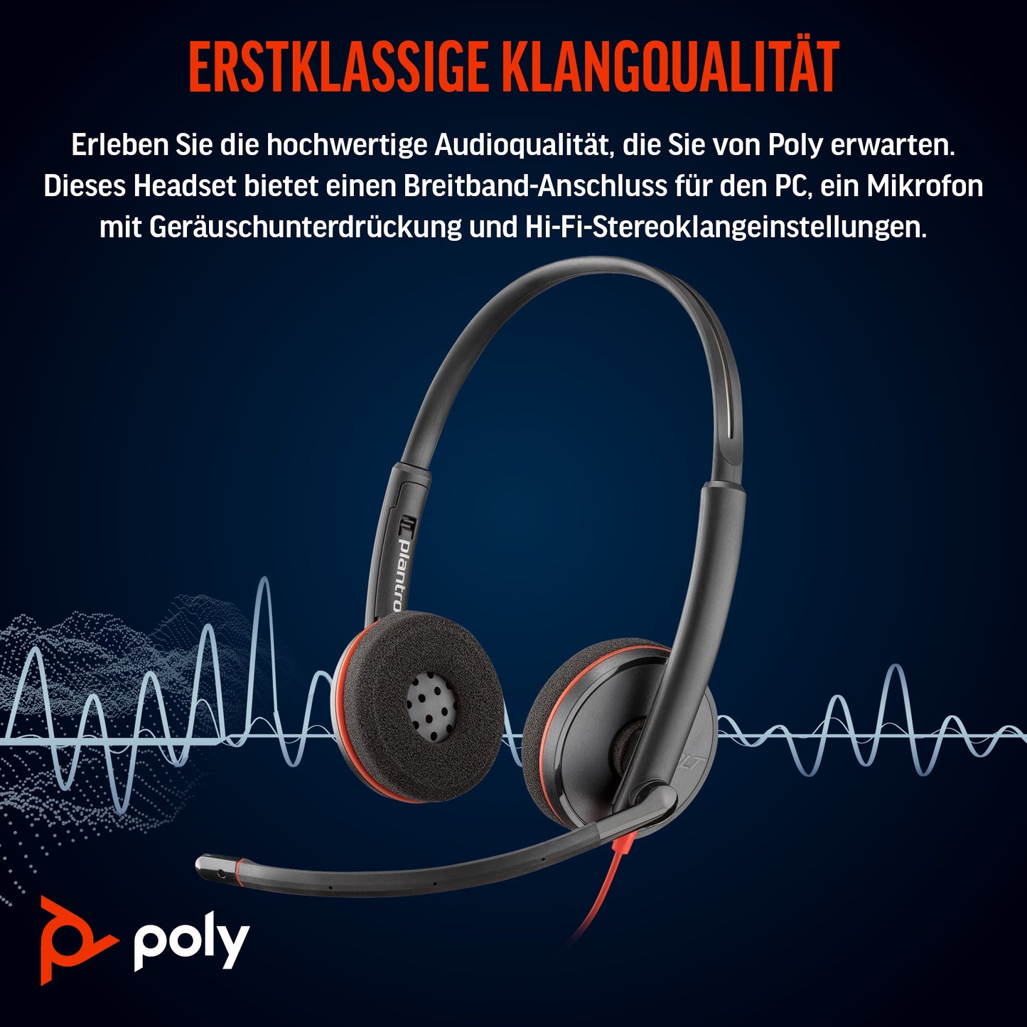 Poly Blackwire 3220 Stereo Usb - C Black Headset - Stereo - Headset