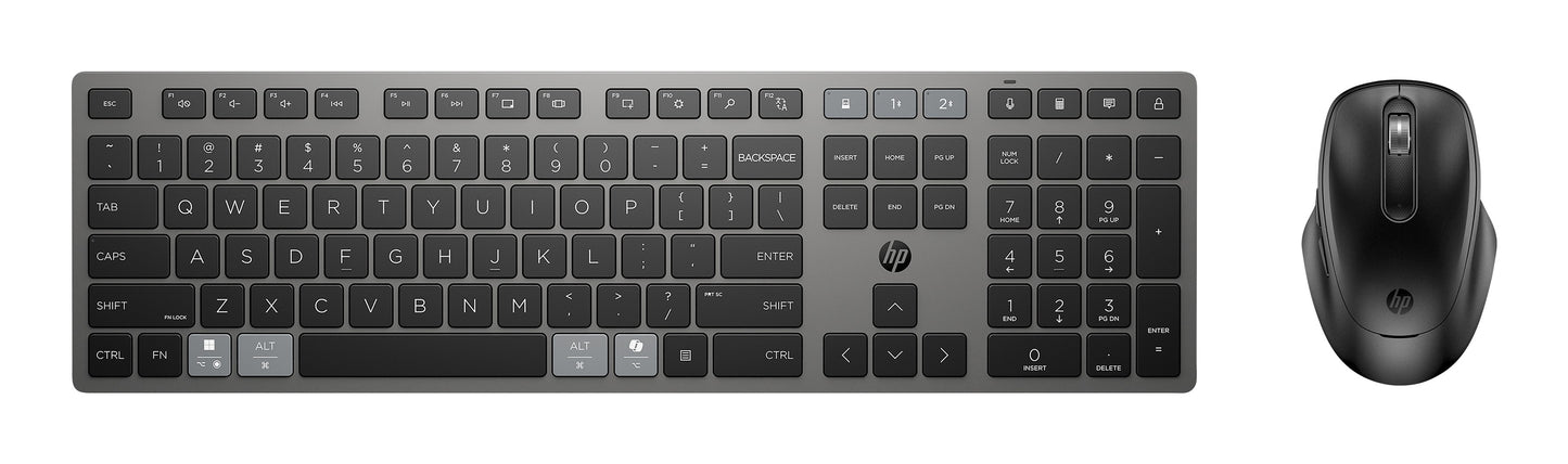 HP 720 Multi - Device Wireless Keyboard and Mouse Combo - Bluetooth - Tastatur