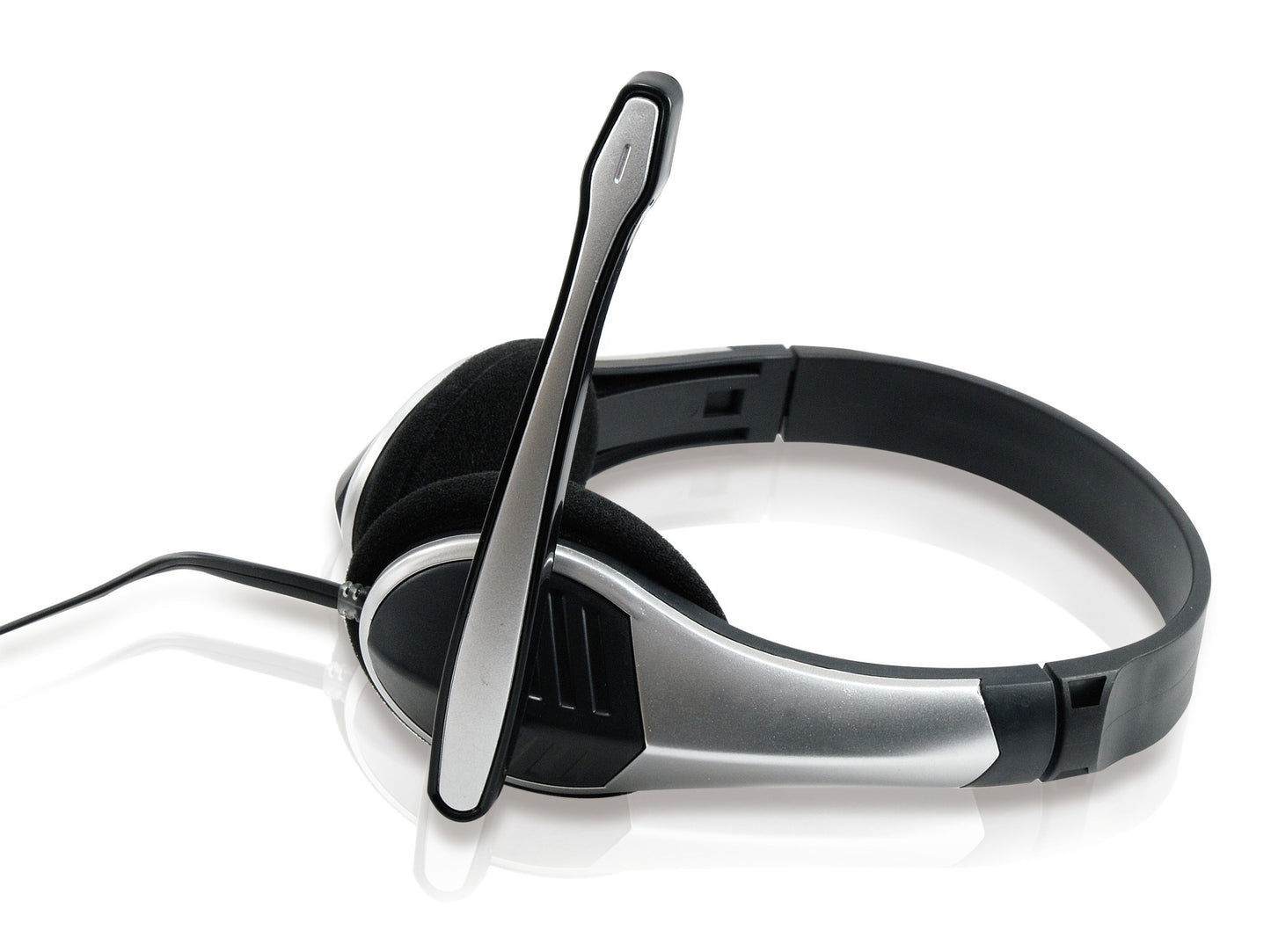 Conceptronic Stereo - Kopfhörer - Kopfband - Büro/Callcenter - Schwarz - Silber - Binaural - 2 m - Headset