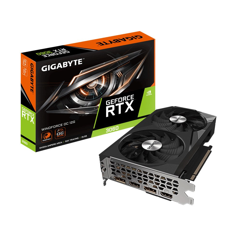 Gigabyte GeForce RTX 3060 WINDFORCE OC 12G (rev. 2.0) - GeForce RTX 3060 - 12 GB - GDDR6 - 192 Bit - 7680 x 4320 Pixel - PCI Express x16 4.0 - Grafikkarte