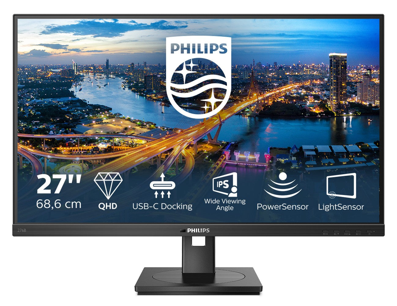 Philips 276B1/00 - 68,6 cm (27") - 2560 x 1440 Pixel - Full HD - LED - 4 ms - Schwarz - Monitor