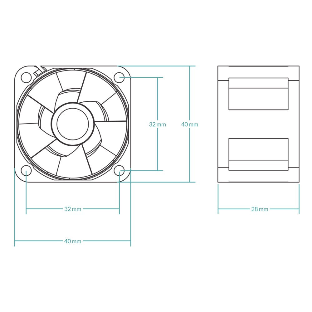 Arctic S4028 - 15K - 40 mm Server Lüfter - Ventilator - 4 cm - 1400 RPM - 15000 RPM - 19,23 cfm - 32,67 m³/h - Kühler