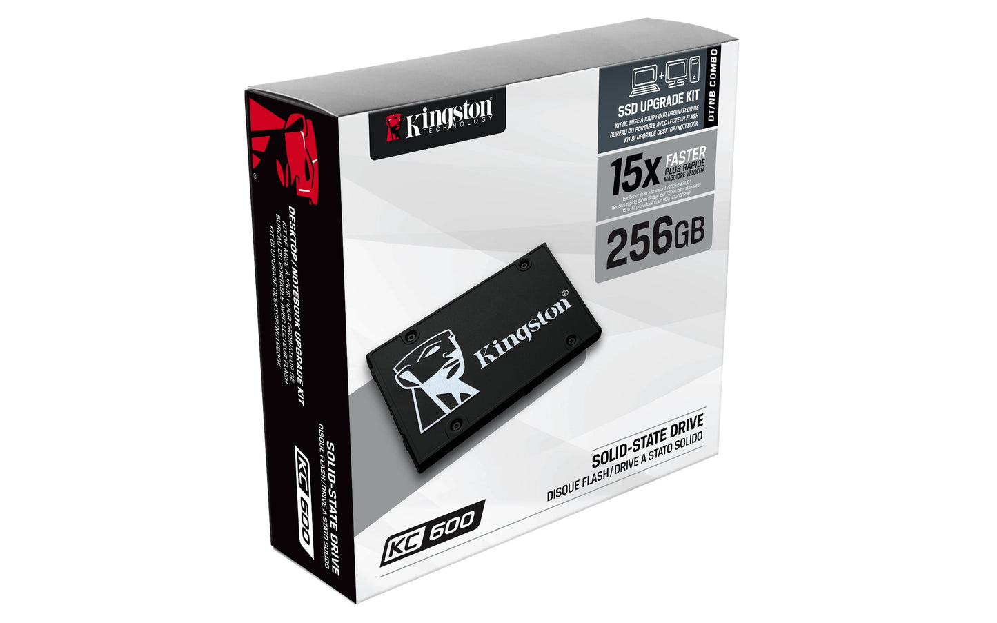 Kingston 256G SSD KC600 SATA3 2.5" - 256 GB - 2.5" - 550 MB/s - 6 Gbit/s - SSD