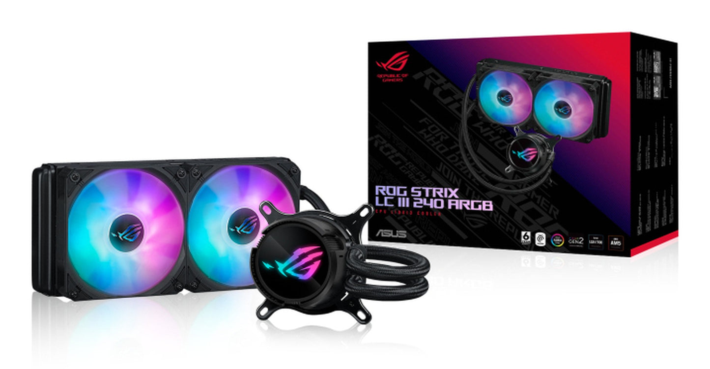 ASUS ROG Strix LC III 240 ARGB Komplettwasserkühlung für AMD und Intel CPU - Kühler