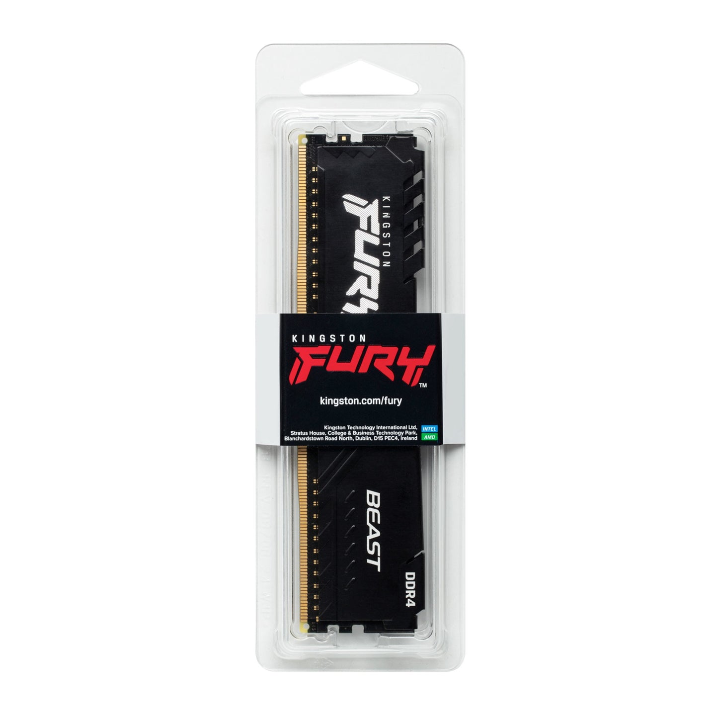 Kingston FURY Beast 16GB 3200MT/s DDR4 CL16 DIMM Black - 16 GB - 1 x 16 GB - DDR4 - 288 - pin DIMM - Arbeitsspeicher
