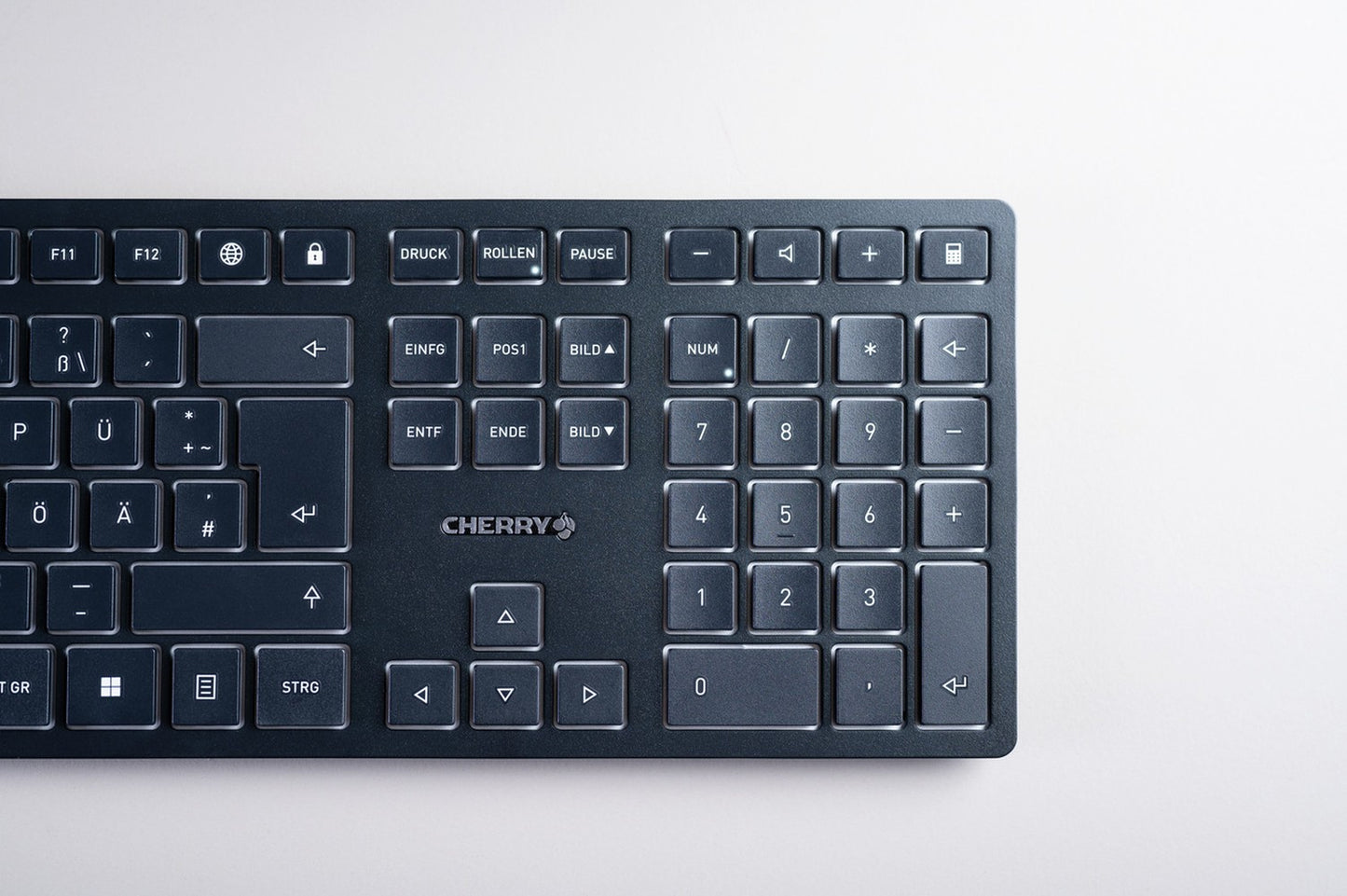 Cherry KW 9100 SLIM - Kabellos - RF Wireless + Bluetooth - QWERTY - Schwarz - Tastatur