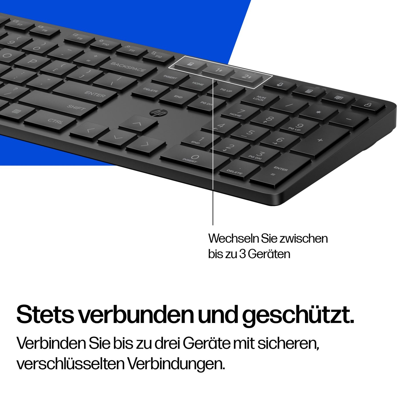 HP Multi - Device Dual - Mode Keyboard 495k - Bluetooth - Tastatur