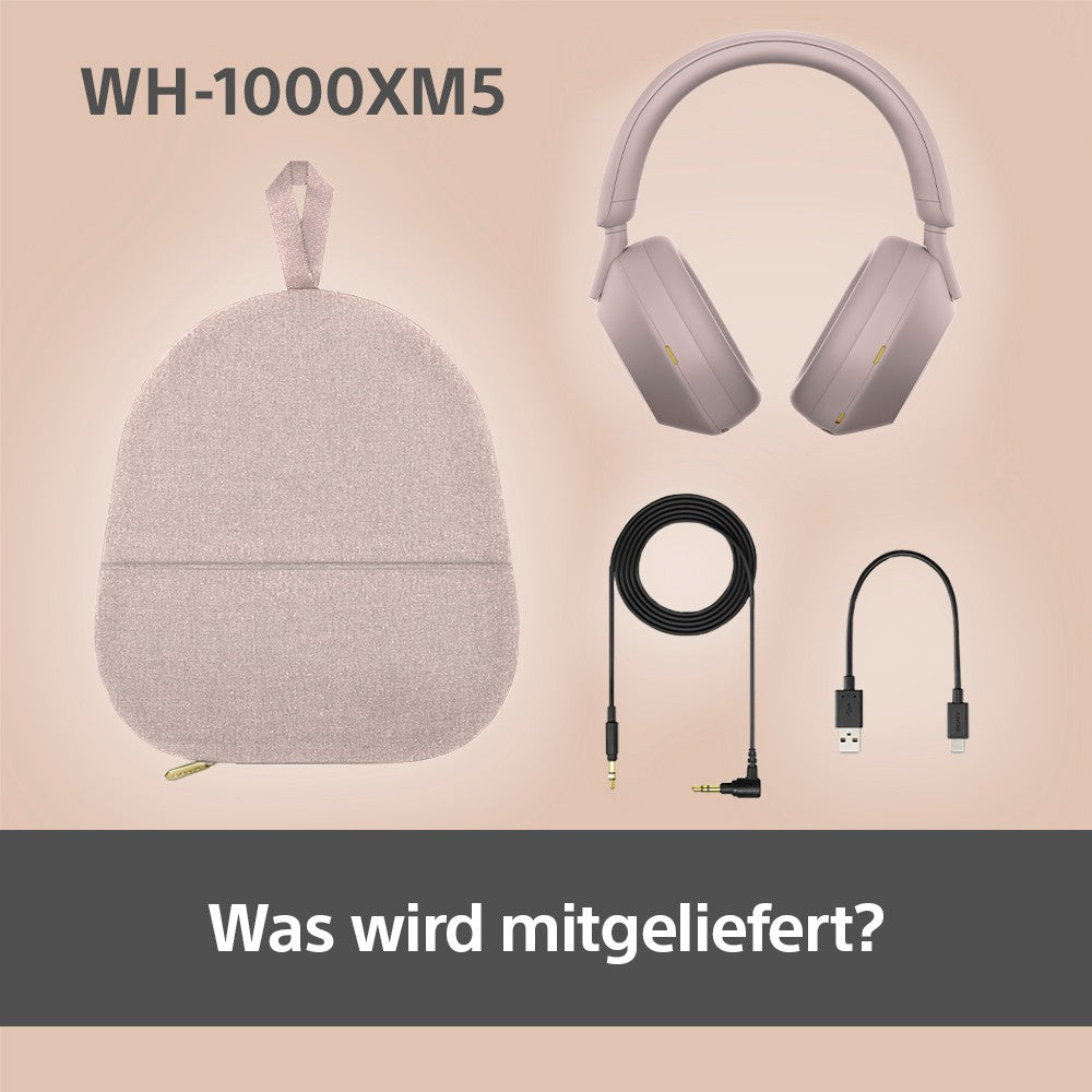 Sony WH - 1000XM5 mit Mikrofon - ohrumschließend - 40 KHz - Kopfhörer