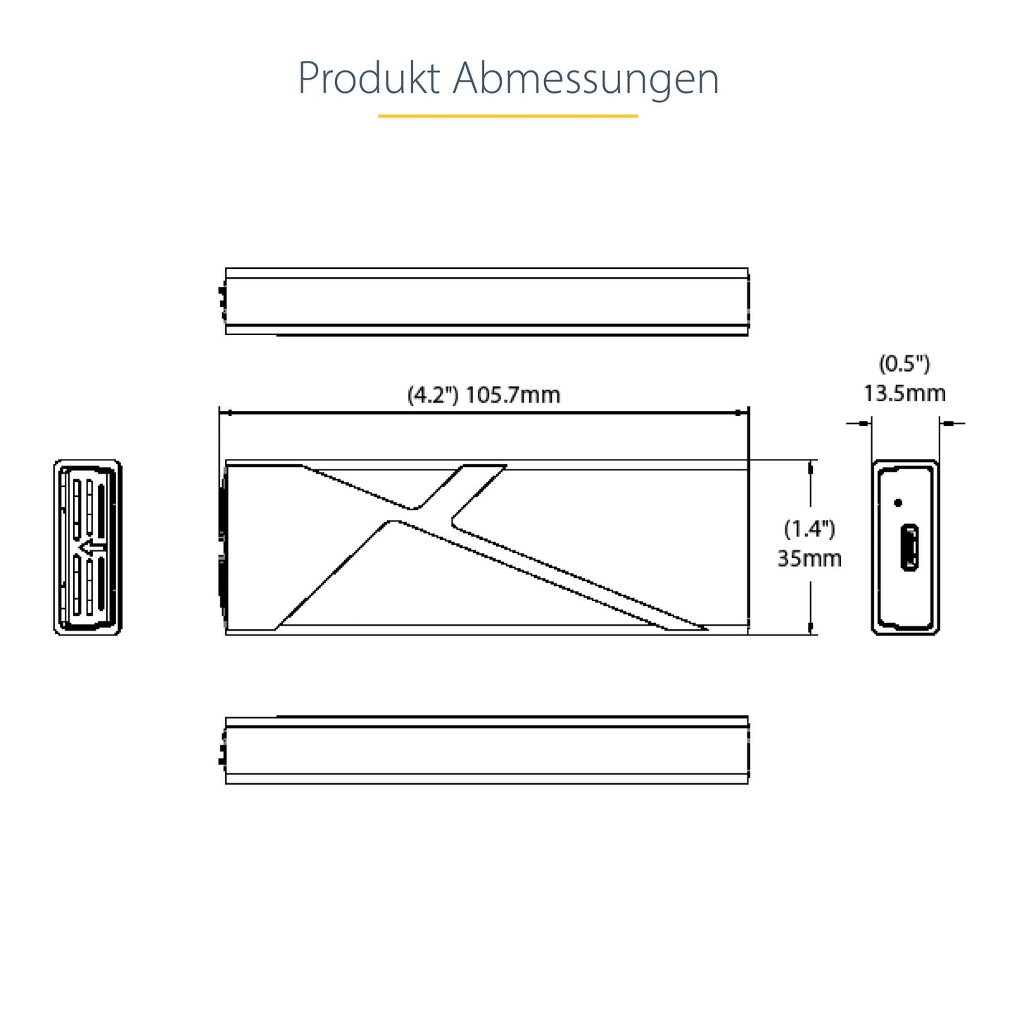 StarTech.com USB - C M.2 Externes Gehäuse für NVMe und SATA M.2 - USB - C/USB - A auf M.2 NVMe/SATA SSD - 10Gbit/s - M/B+M key M.2 Laufwerke - 2230/2242/2260/2280 - Aluminiumgehäuse - werkzeuglos - USB - C und USB - A Kabel - SSD - M.2 - M.2 - 1 - Gehäuse