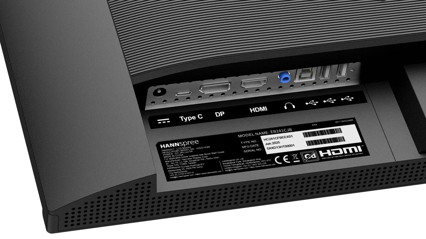 Hanns.G 23.8" Eb241Cjb 16 9 Hybri HDMI+DP+USB - 60,5 cm - Monitor