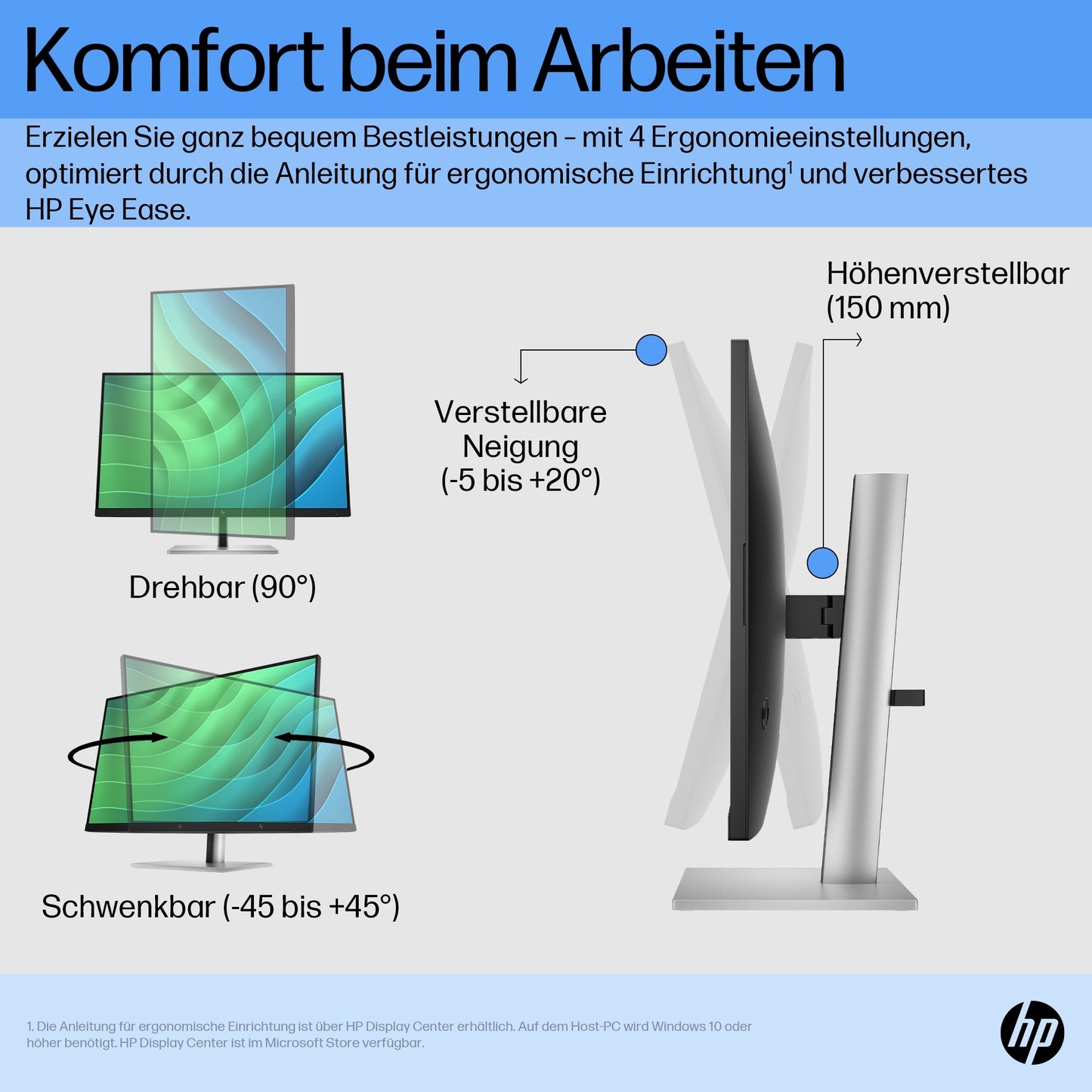 HP E27 G5 FHD Monitor - 68,6 cm (27") - 1920 x 1080 Pixel - Full HD - LCD - 5 ms - Schwarz - Monitor