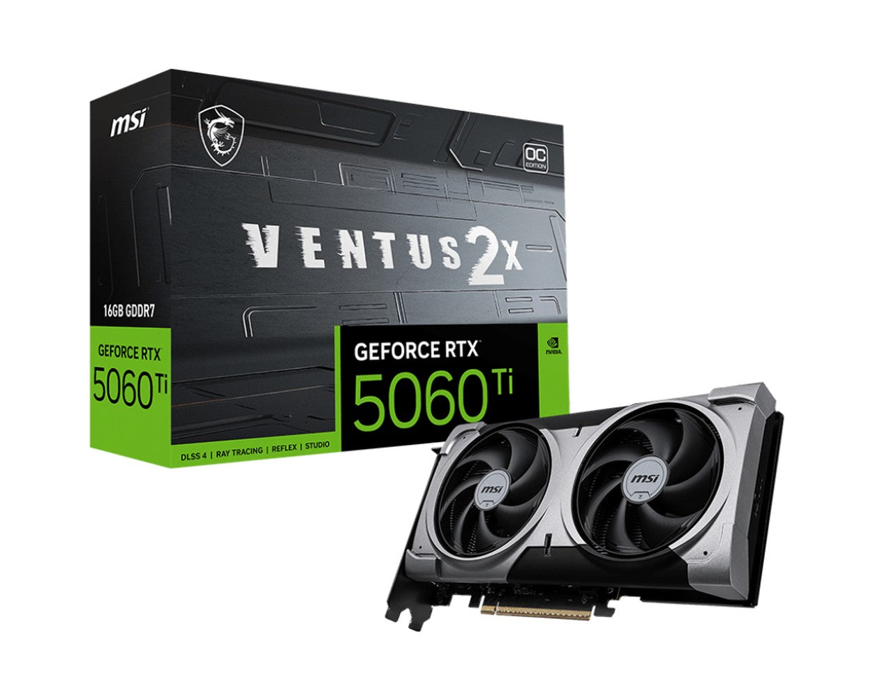 MSI GeForce RTX 5060 Ti 16G VENTUS 2X OC PLUS - VGA - PCI - E x16 - Grafikkarte