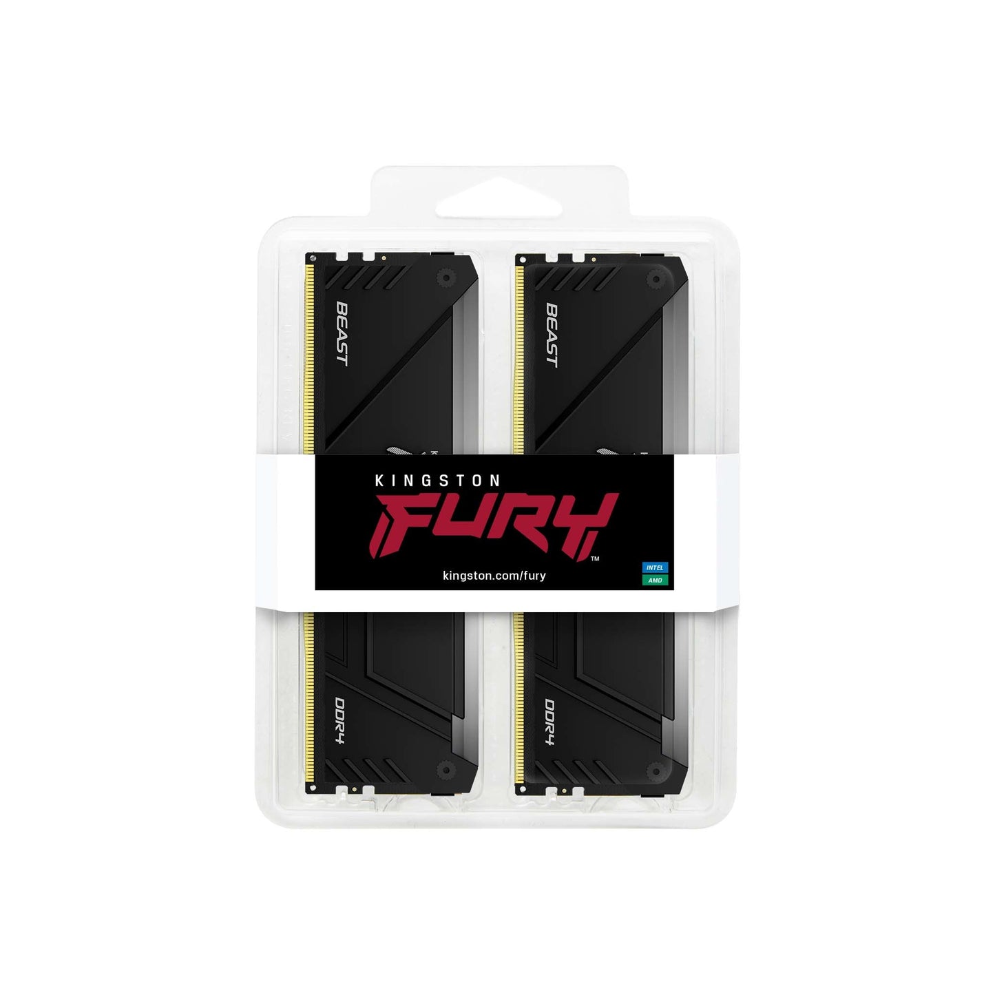 Kingston FURY Beast 16GB 3200MT/s DDR4 CL16 DIMM (2er - Kit) RGB - 16 GB - 2 x 8 GB - DDR4 - 288 - pin DIMM - Arbeitsspeicher