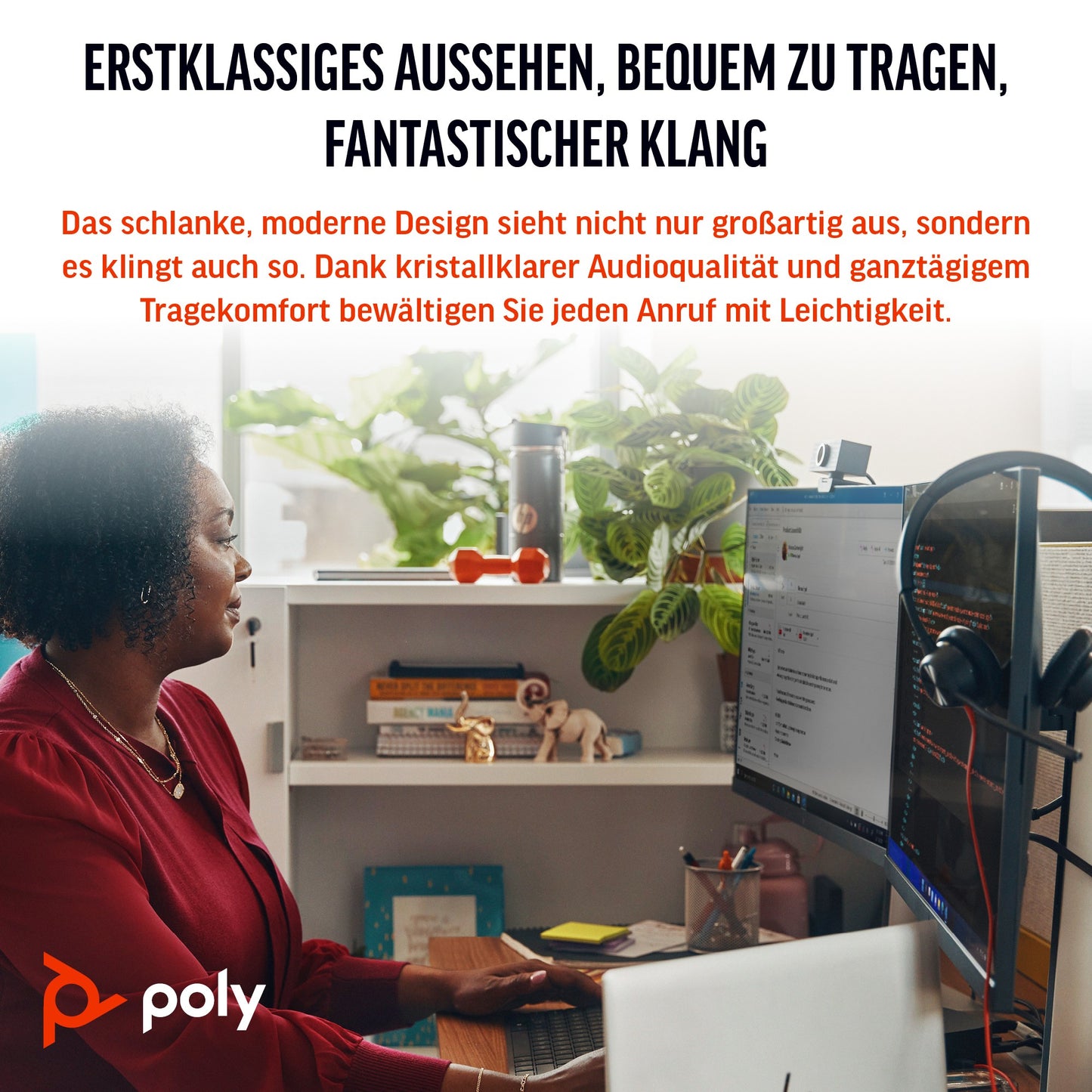 Poly HP Poly Blackwire 3320 USB - C Stereo - für Microsoft Teams zertifiziert - + USB - C/A - Adapter - Kabelgebunden - 20 - 20000 Hz - 131 g - Kopfhörer - Schwarz - Headset