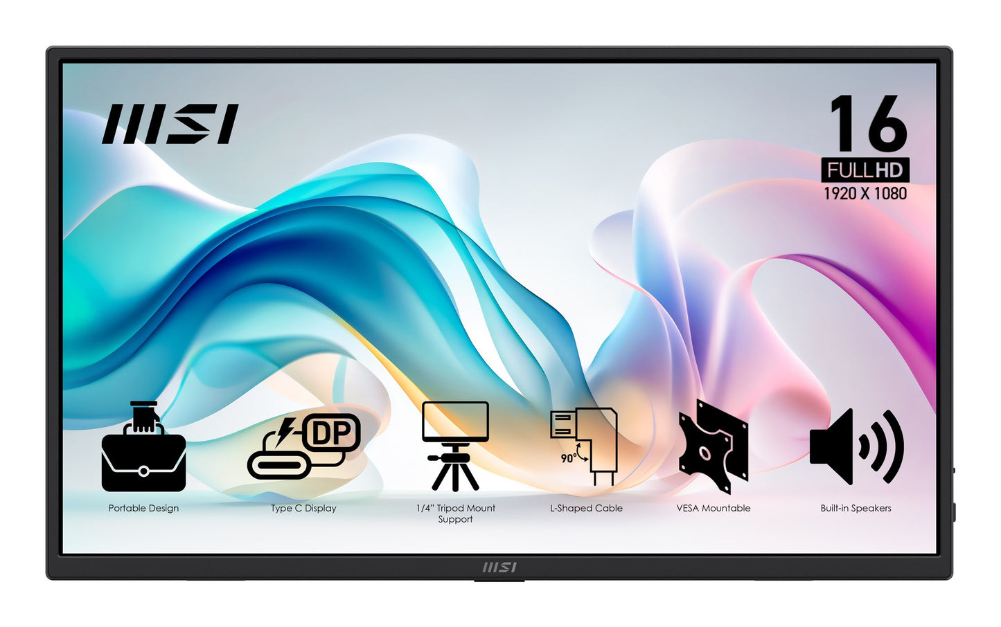 MSI PRO MP165DE E6 Tragbarer Monitor - 1920x1080 (FHD) - Monitor