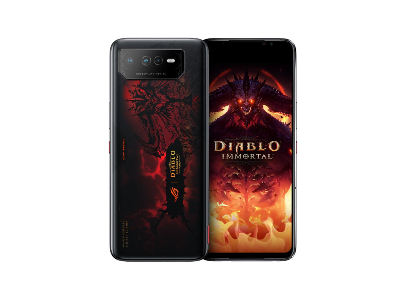 ASUS ROG Phone 6 Diablo Immortal Edition - 17,2 cm (6.78") - 16 GB - 512 GB - 50 MP - Android 12 - Schwarz - Rot - Mobiltelefon