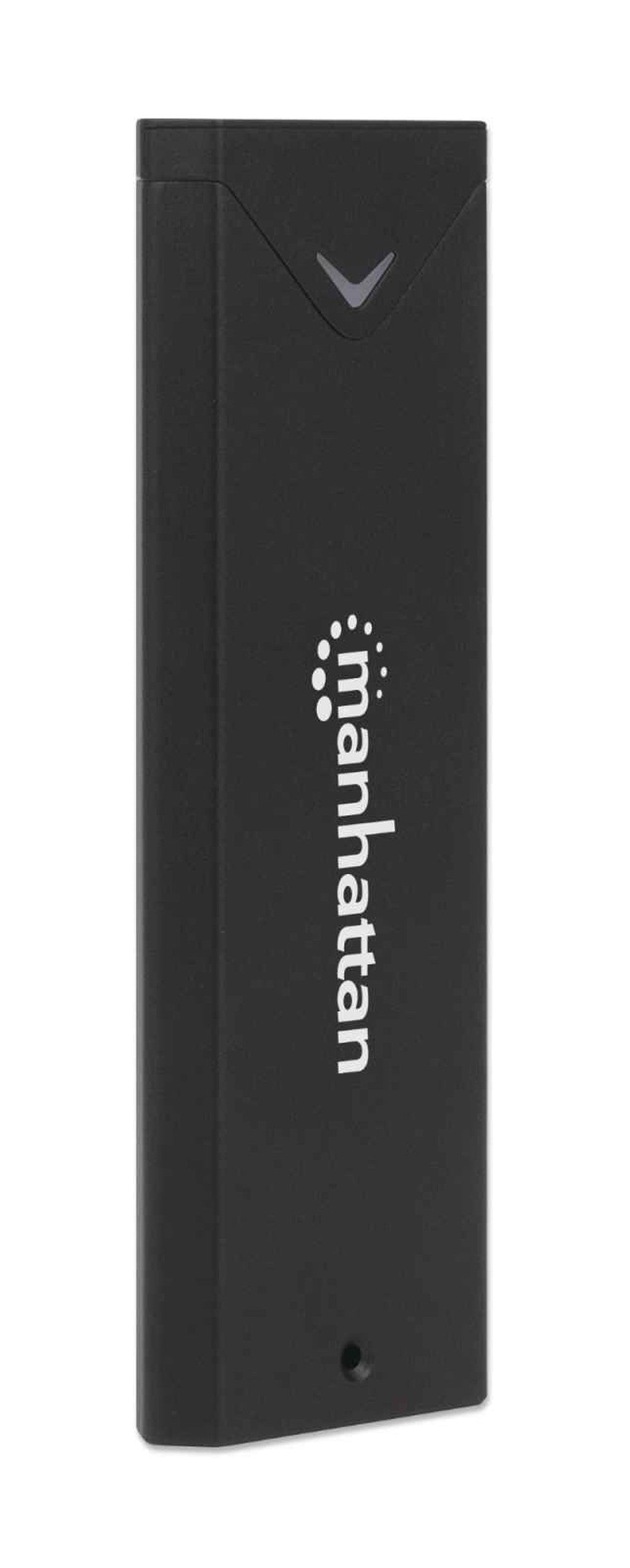 Manhattan M.2 NVMe SSD - Festplattengehäuse - USB 3.2 Gen 2 - USB - C - Buchsenanschluss für bis zu 10 Gbit/s - UASP - konform - Aluminium - schwarz - SSD - M.2 - M.2 - 10 Gbit/s - USB Anschluss - Schwarz - Gehäuse